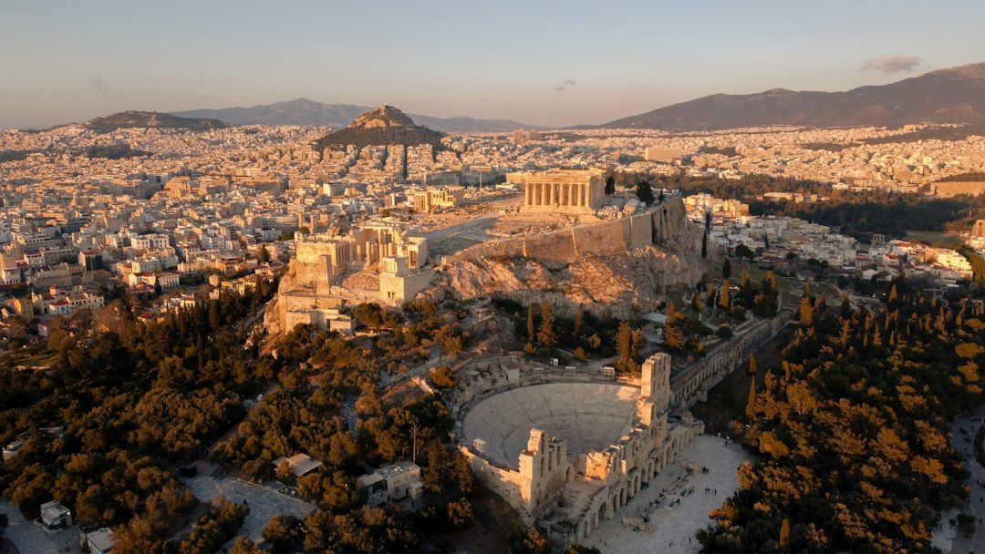 The Parthenon overlooks the sprawling city of Athens.